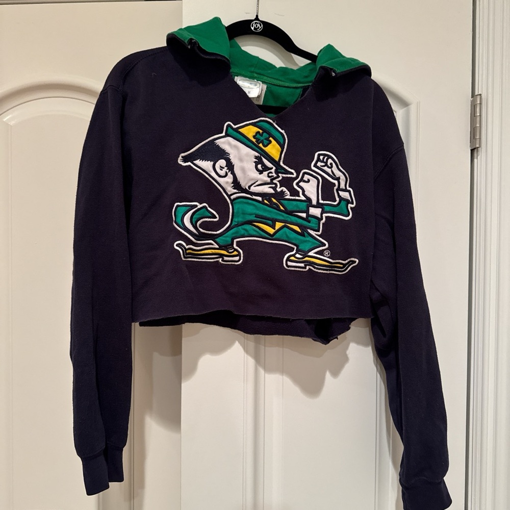 Notre Dame Fighting Irish Cropped Hoodie